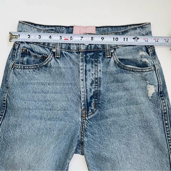 Revice Denim Straight Leg Jeans Light Wash Distressed 26 - Picture 10 of 13